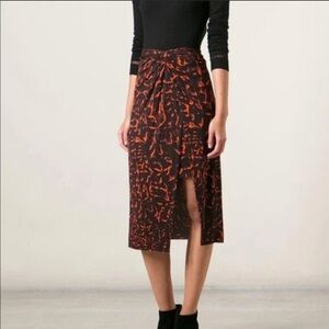 Helmut Lang Strata Asymmetrical Twist Knit Skirt